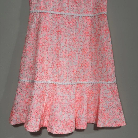 Lilly Pulitzer Ellen Embroidered Lasercut Dress Size 2 - Picture 10 of 15
